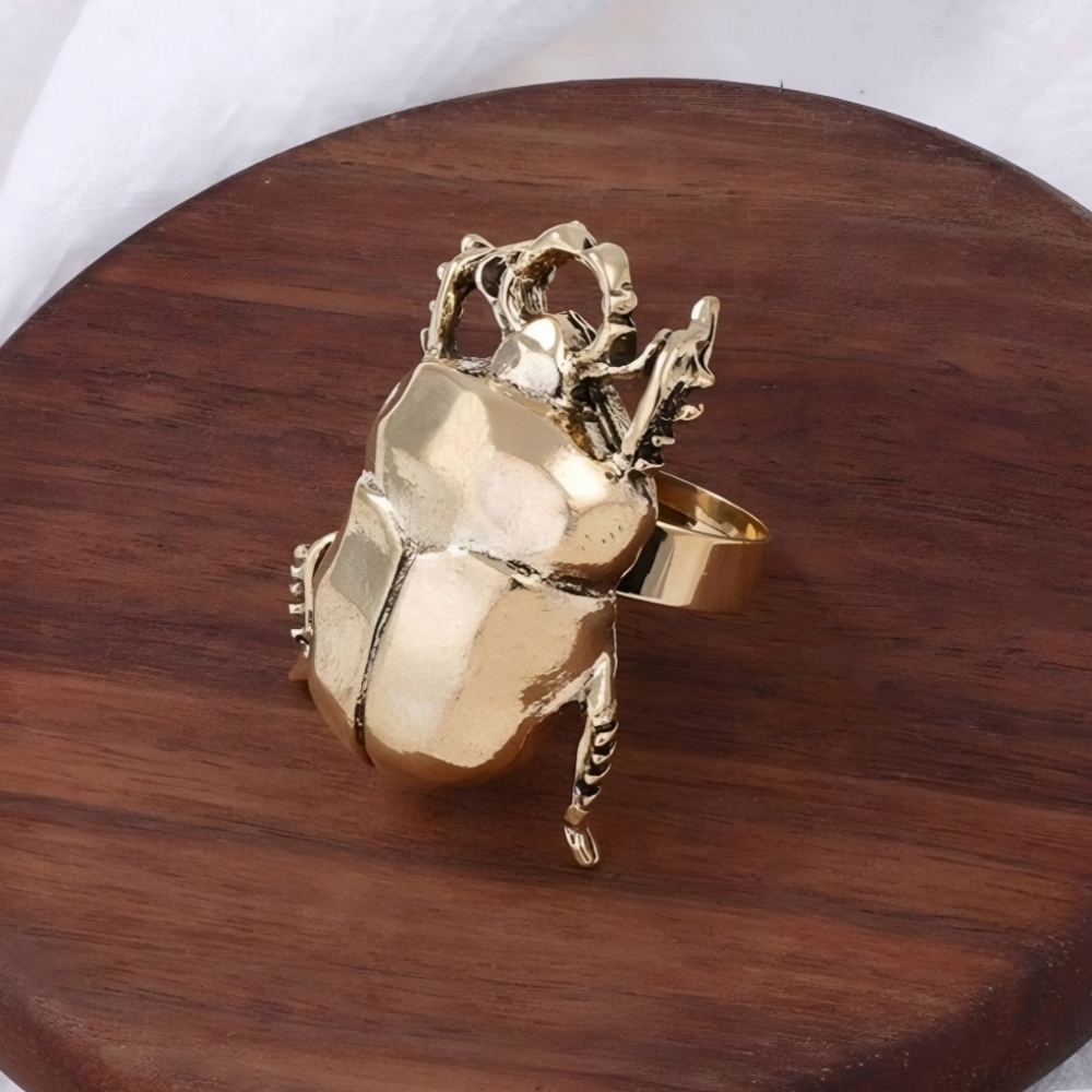 Gold beetle ring; nwot